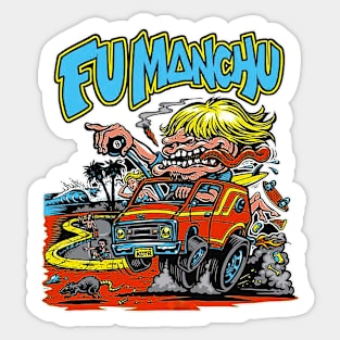 Fu Manchu Sticker